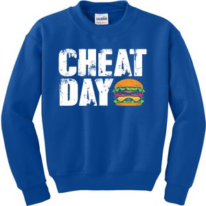 Funny Fast Food Hamburger Cheeseburger Cheat Day Gift Kids Sweatshirt