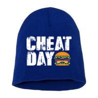 Funny Fast Food Hamburger Cheeseburger Cheat Day Gift Short Acrylic Beanie