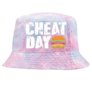 Funny Fast Food Hamburger Cheeseburger Cheat Day Gift Tie-Dyed Bucket Hat