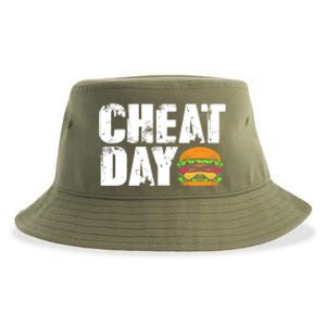 Funny Fast Food Hamburger Cheeseburger Cheat Day Gift Sustainable Bucket Hat