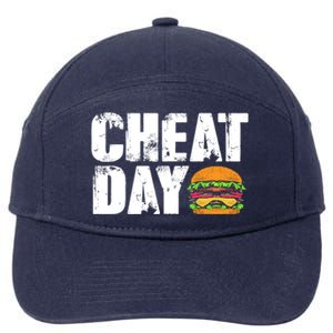 Funny Fast Food Hamburger Cheeseburger Cheat Day Gift 7-Panel Snapback Hat