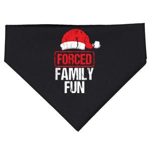 Forced Family Fun Winter Holidays Funny Christmas USA-Made Doggie Bandana