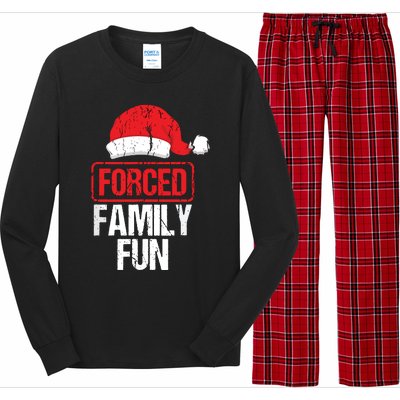 Forced Family Fun Winter Holidays Funny Christmas Long Sleeve Pajama Set