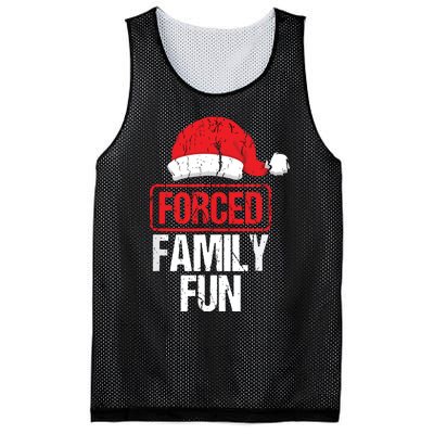 Forced Family Fun Winter Holidays Funny Christmas Mesh Reversible Basketball Jersey Tank