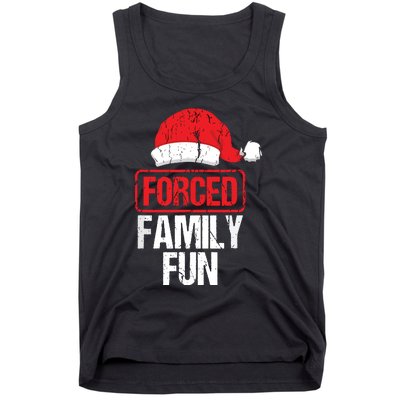 Forced Family Fun Winter Holidays Funny Christmas Tank Top