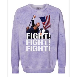 Fight Fight Fight Usa Flag Donald Trump 2024 Rally Presidential Election Colorblast Crewneck Sweatshirt