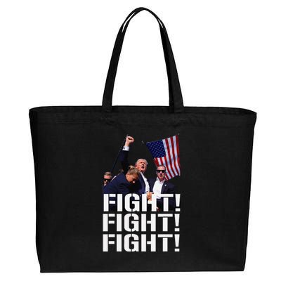 Fight Fight Fight Usa Flag Donald Trump 2024 Rally Presidential Election Cotton Canvas Jumbo Tote