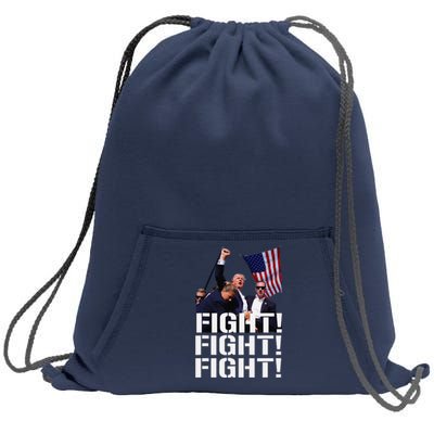 Fight Fight Fight Usa Flag Donald Trump 2024 Rally Presidential Election Sweatshirt Cinch Pack Bag