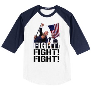 Fight Fight Fight Usa Flag Donald Trump 2024 Rally Presidential Election Baseball Sleeve Shirt