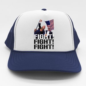 Fight Fight Fight Usa Flag Donald Trump 2024 Rally Presidential Election Trucker Hat