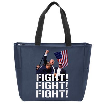 Fight Fight Fight Usa Flag Donald Trump 2024 Rally Presidential Election Zip Tote Bag