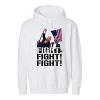 Fight Fight Fight Usa Flag Donald Trump 2024 Rally Presidential Election Garment-Dyed Fleece Hoodie