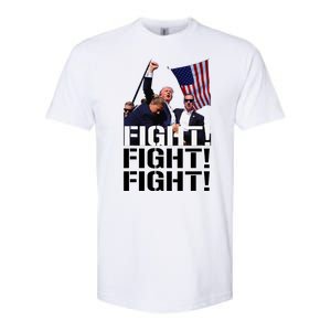 Fight Fight Fight Usa Flag Donald Trump 2024 Rally Presidential Election Softstyle CVC T-Shirt