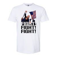 Fight Fight Fight Usa Flag Donald Trump 2024 Rally Presidential Election Softstyle CVC T-Shirt