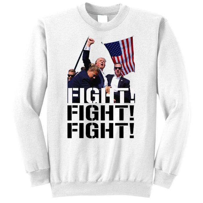 Fight Fight Fight Usa Flag Donald Trump 2024 Rally Presidential Election Sweatshirt