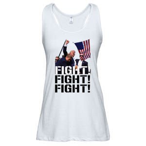 Fight Fight Fight Usa Flag Donald Trump 2024 Rally Presidential Election Ladies Essential Flowy Tank