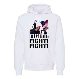 Fight Fight Fight Usa Flag Donald Trump 2024 Rally Presidential Election Premium Hoodie