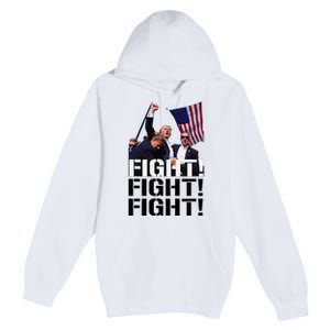 Fight Fight Fight Usa Flag Donald Trump 2024 Rally Presidential Election Premium Pullover Hoodie