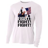 Fight Fight Fight Usa Flag Donald Trump 2024 Rally Presidential Election Cooling Performance Long Sleeve Crew