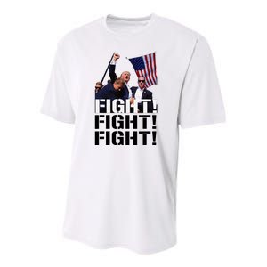 Fight Fight Fight Usa Flag Donald Trump 2024 Rally Presidential Election Youth Performance Sprint T-Shirt