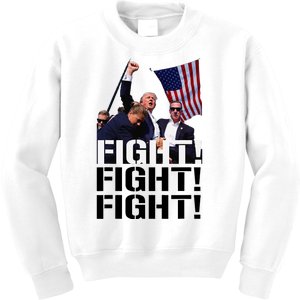 Fight Fight Fight Usa Flag Donald Trump 2024 Rally Presidential Election Kids Sweatshirt