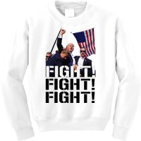 Fight Fight Fight Usa Flag Donald Trump 2024 Rally Presidential Election Kids Sweatshirt