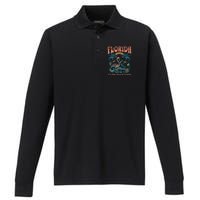 Florida Flamingo Performance Long Sleeve Polo