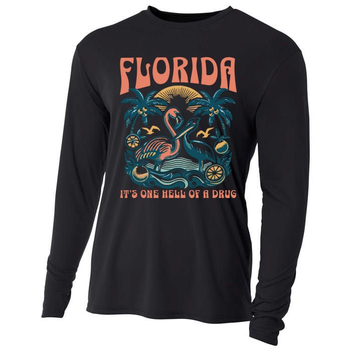 Florida Flamingo Cooling Performance Long Sleeve Crew