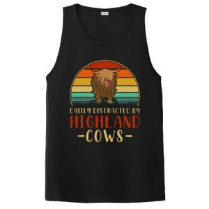 Funny Farming Farmer Gift Easily Distracted By Highland Cow PosiCharge Competitor Tank