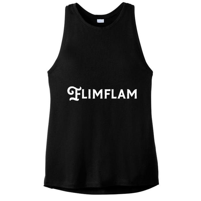Flimflam Flim Flam Funny Sneaky Swindle Liar Sarcastic Ladies PosiCharge Tri-Blend Wicking Tank