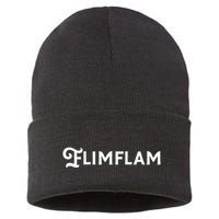 Flimflam Flim Flam Funny Sneaky Swindle Liar Sarcastic Sustainable Knit Beanie