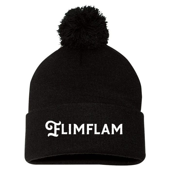 Flimflam Flim Flam Funny Sneaky Swindle Liar Sarcastic Pom Pom 12in Knit Beanie
