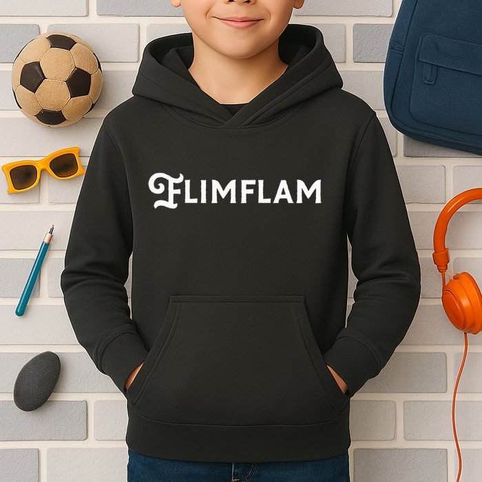 Flimflam Flim Flam Funny Sneaky Swindle Liar Sarcastic Kids Hoodie