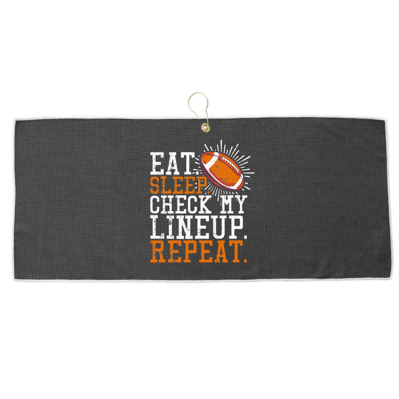 Football Funny Football Tee Fantasy Football Large Microfiber Waffle Golf Towel
