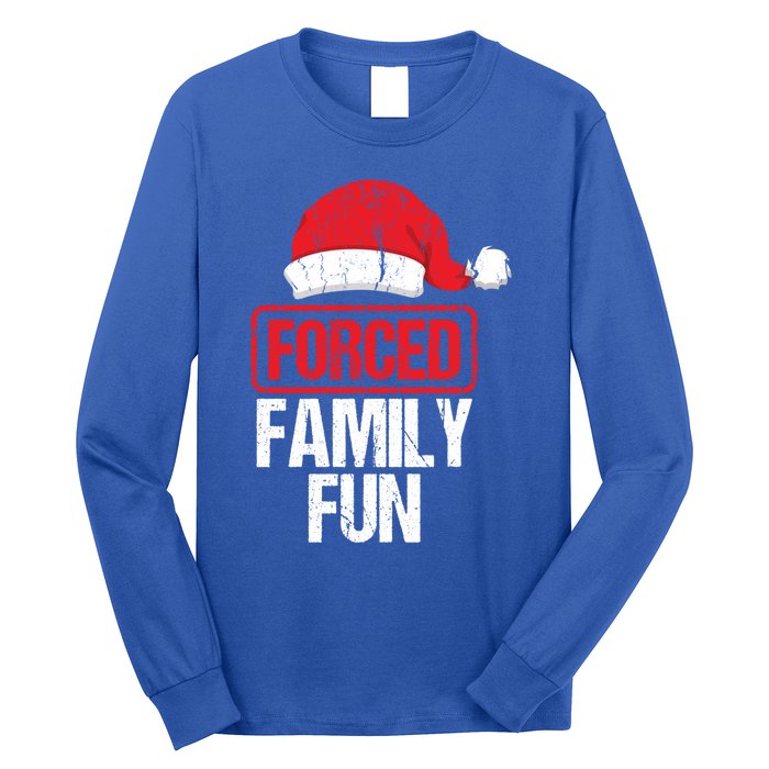 Forced Family Fun Winter Holidays Funny Christmas Gift Long Sleeve Shirt