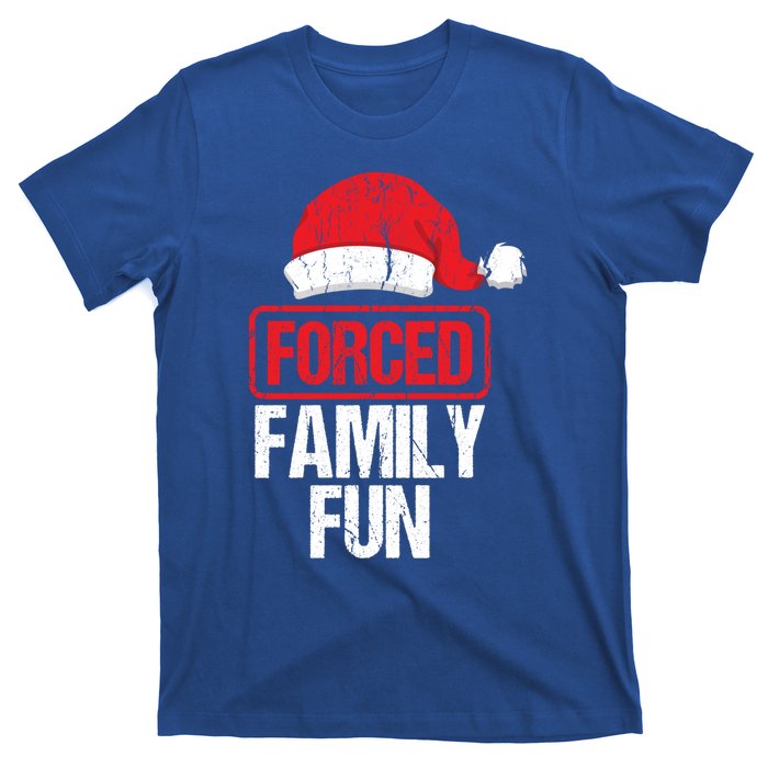 Forced Family Fun Winter Holidays Funny Christmas Gift T-Shirt