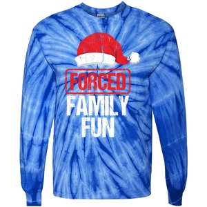 Forced Family Fun Winter Holidays Funny Christmas Gift Tie-Dye Long Sleeve Shirt