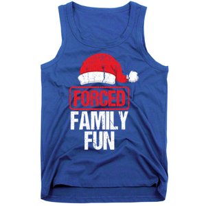 Forced Family Fun Winter Holidays Funny Christmas Gift Tank Top