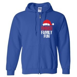 Forced Family Fun Winter Holidays Funny Christmas Gift Full Zip Hoodie