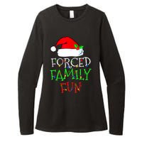 Forced Family Fun Sarcastic Christmas Pajama Family Funny Womens CVC Long Sleeve Shirt