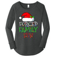 Forced Family Fun Sarcastic Christmas Pajama Family Funny Women's Perfect Tri Tunic Long Sleeve Shirt