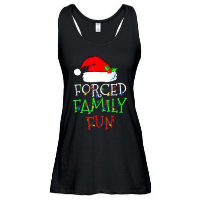 Forced Family Fun Sarcastic Christmas Pajama Family Funny Ladies Essential Flowy Tank