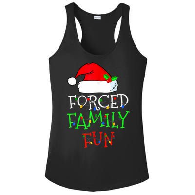 Forced Family Fun Sarcastic Christmas Pajama Family Funny Ladies PosiCharge Competitor Racerback Tank