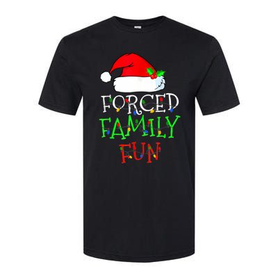 Forced Family Fun Sarcastic Christmas Pajama Family Funny Softstyle CVC T-Shirt