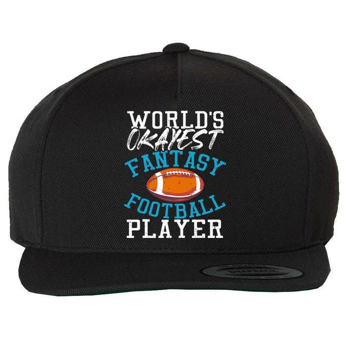 Football Funny Football Tee Fantasy Football Wool Snapback Cap