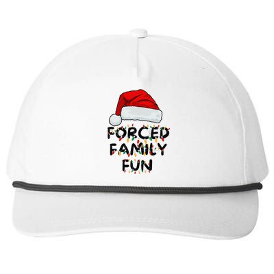 Forced Family Fun Sarcastic Christmas Funny Snapback Five-Panel Rope Hat