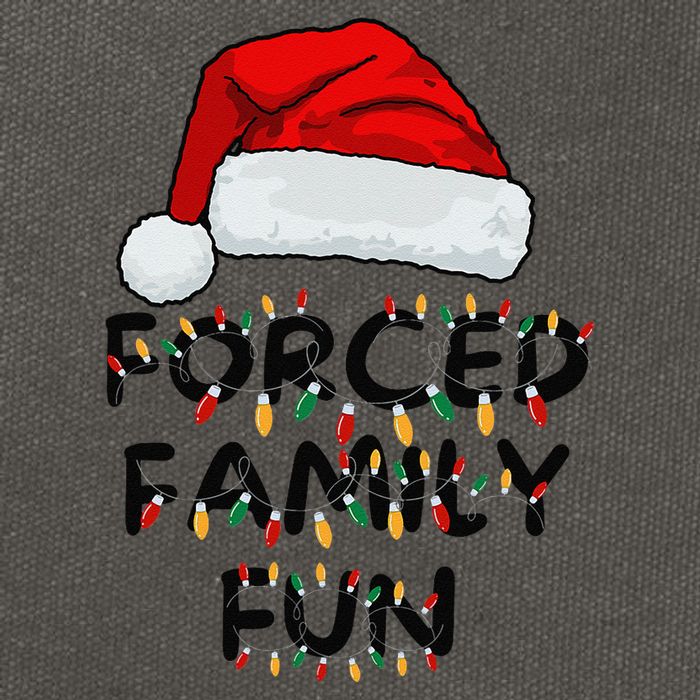 Forced Family Fun Sarcastic Christmas Funny Cotton Canvas Backpack