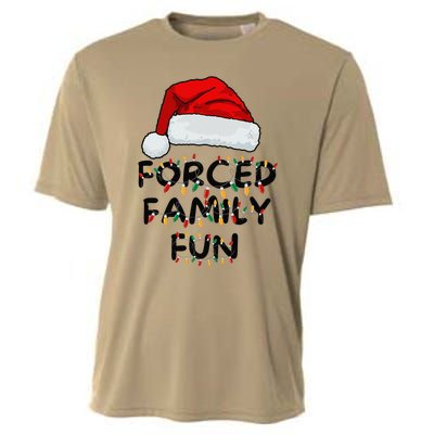 Forced Family Fun Sarcastic Christmas Funny Cooling Performance Crew T-Shirt