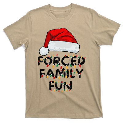 Forced Family Fun Sarcastic Christmas Funny T-Shirt