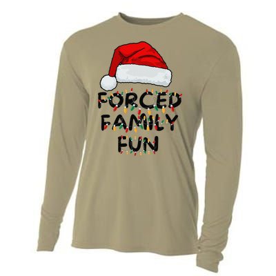 Forced Family Fun Sarcastic Christmas Funny Cooling Performance Long Sleeve Crew